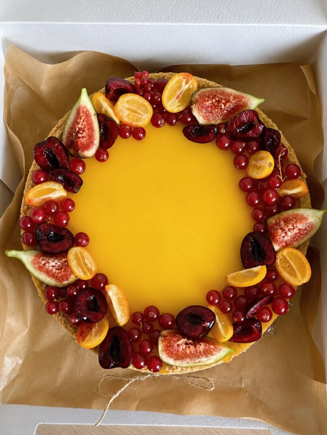 Mango-pomarančový cheesecake s čerstvým ovocím